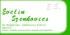 evelin szenkovics business card